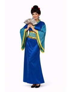 Déguisement de Geisha Bleu Taille M - de haute qualité, idéal pour le carnaval, les fêtes à thème et les événements spéciaux